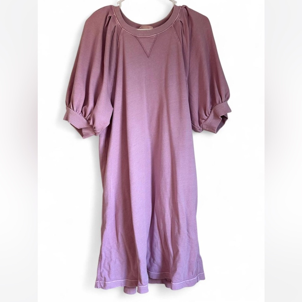 Universal Thread Lavender Puff Sleeve Sweatshirt Dress